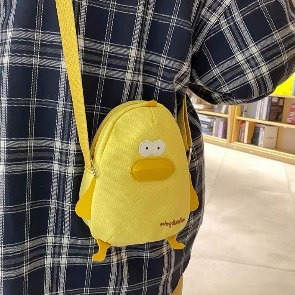 Interior Design Korean Style - Creative Canvas Funny Chick Crossbody Bag
