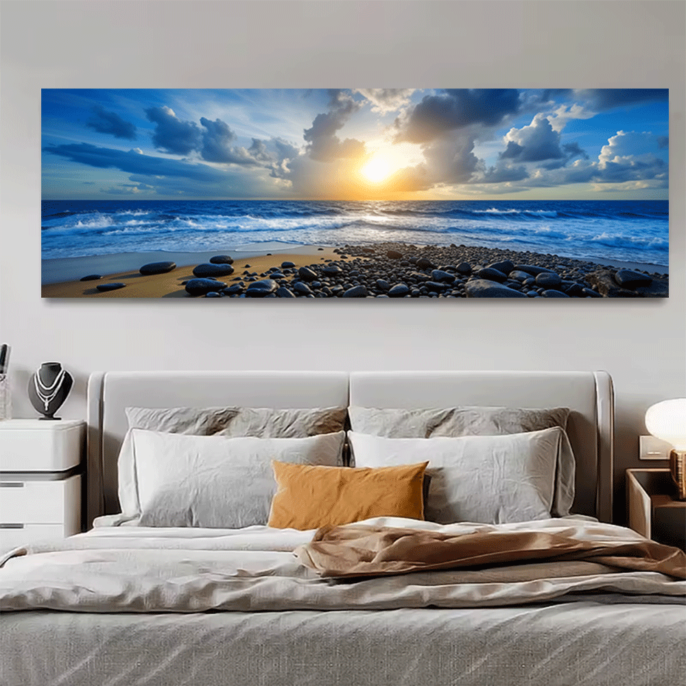 Interior Design Style - 1PC-Canvas poster Unframed Ocean Sunset Beach