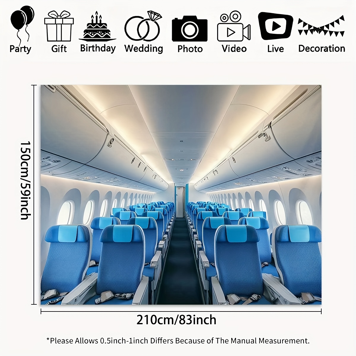 1pc aircraft cabin party Backg - Interior Design Years Of School 评论和价格