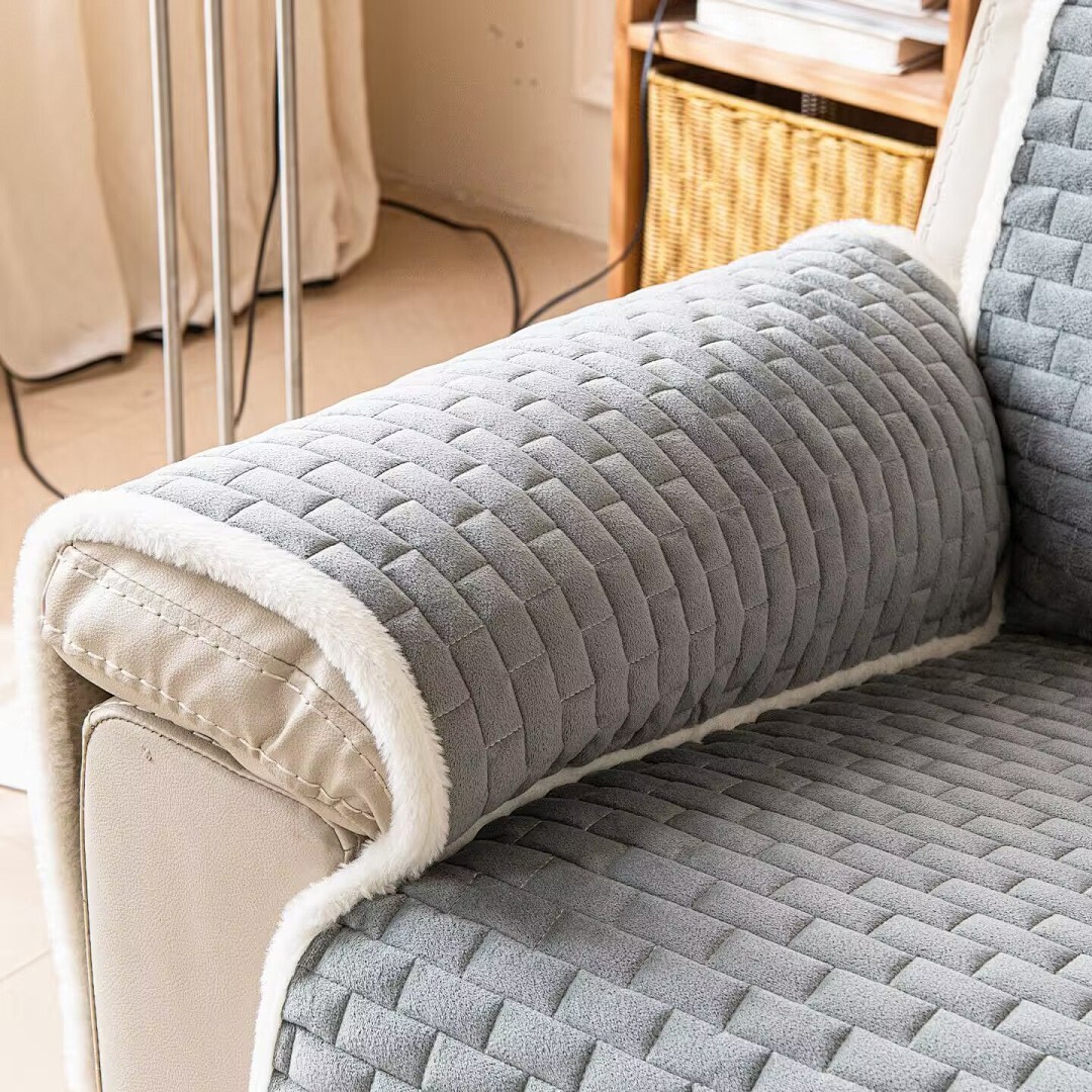 Non-Slip Sofa Cushion Flannel  - Velvet Cushion Cover 评论和价格
