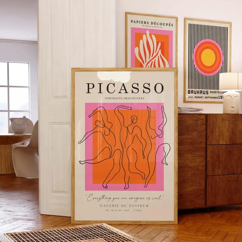 3pcsModern Orange  Bauhaus And - Interior Design Living Room 评论和价格