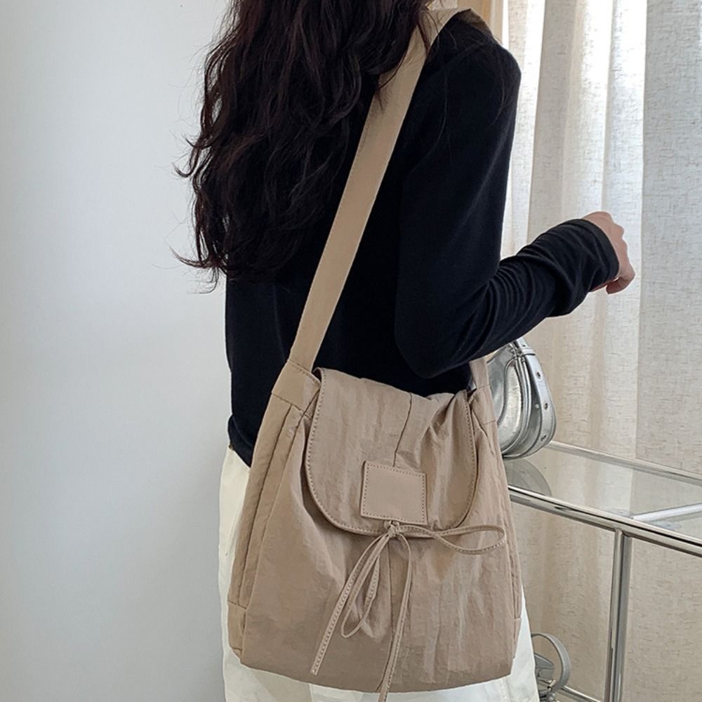 Korean Style Flap Nylon Bow Cr - Interior Design Korean Style 评论和价格