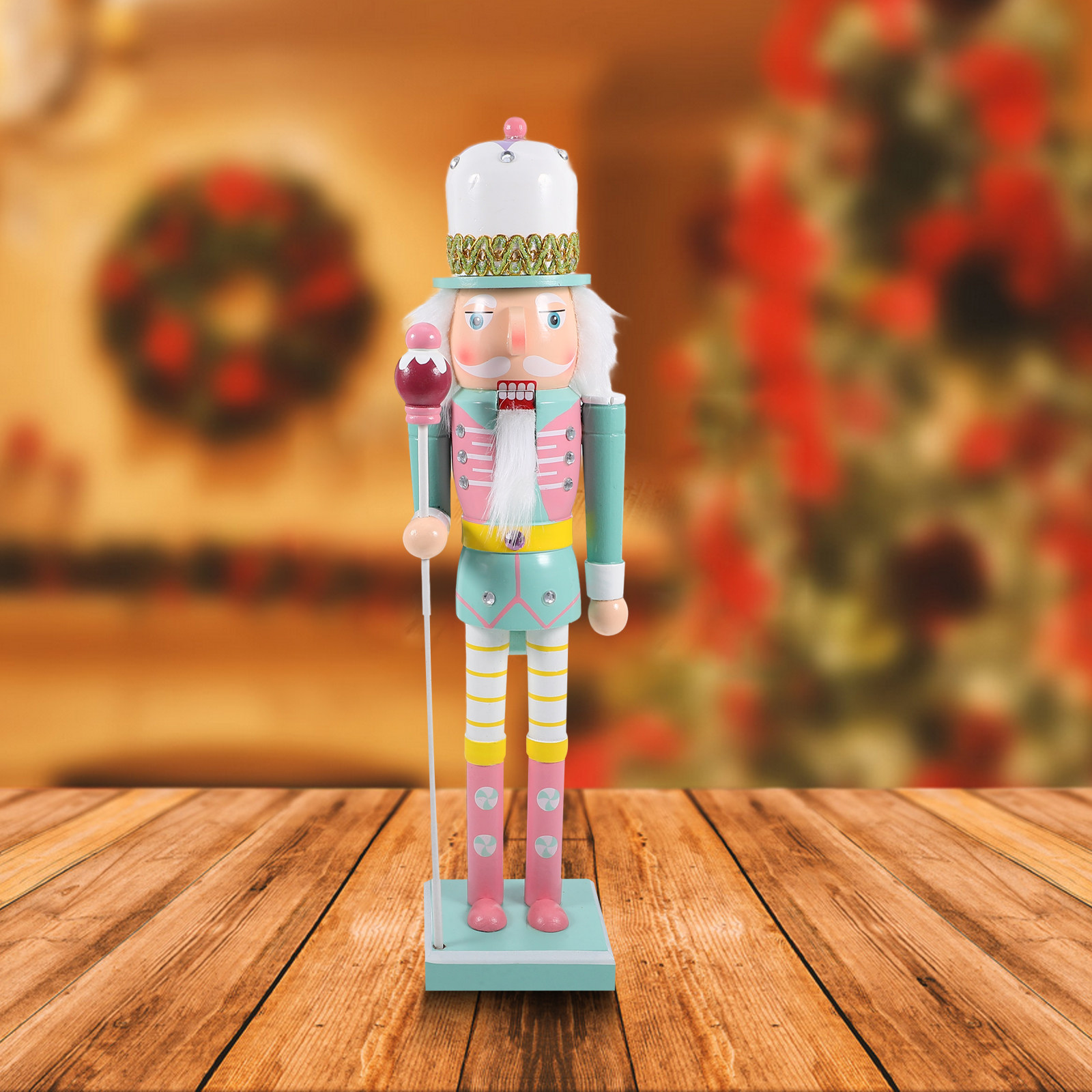 Wooden Nutcracker Ornament Chr - Interior Design Style 评论和价格
