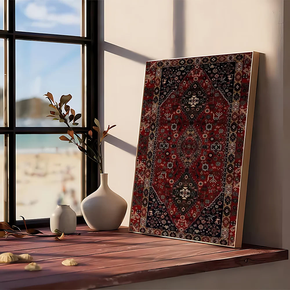Persian Rug Poster No Framed P - Printed Rug Abstract 评论和价格