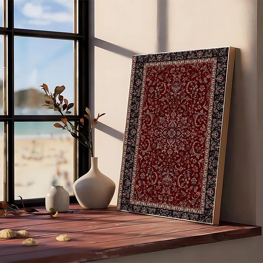 Persian Rug Poster No Framed P - Printed Rug Abstract 评论和价格