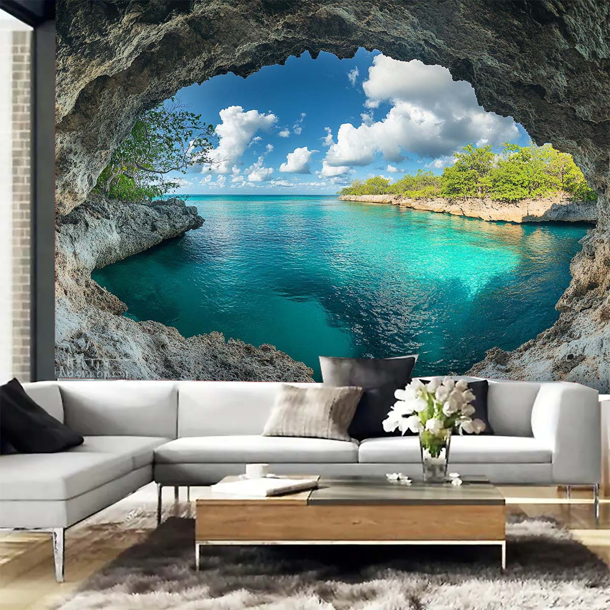 1pc Beach Blue Sky Tapestry -  - Interior Design Years Of School 评论和价格